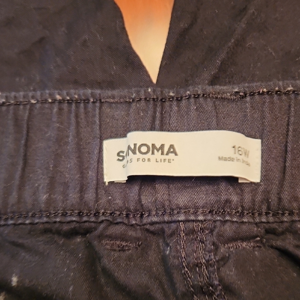 Sonoma Black Cargo Shorts Lightweight Relaxed - Picture 2 of 3